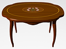 Inlaid Tea Table - All surfaces can be textured.